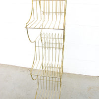 Midcentury Pagoda Flashed Metal Plant Stand Retro MCM Wire Rack (Each Sold Separately)