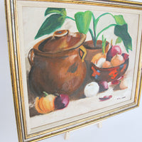 Moody Colorful Still Life Painting Framed and Signed A. Fall