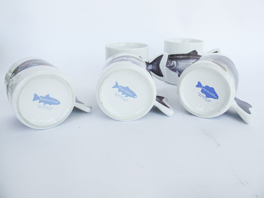 Salamander Taiwan 1991 90's Ceramic Fish Mugs (Sold Individually)