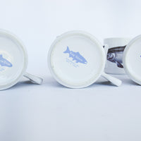 Salamander Taiwan 1991 90's Ceramic Fish Mugs (Sold Individually)