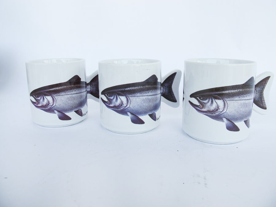 Salamander Taiwan 1991 90's Ceramic Fish Mugs (Sold Individually)