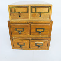 Antique Index Cabinet Card Catalogs (Each Sold Separately)