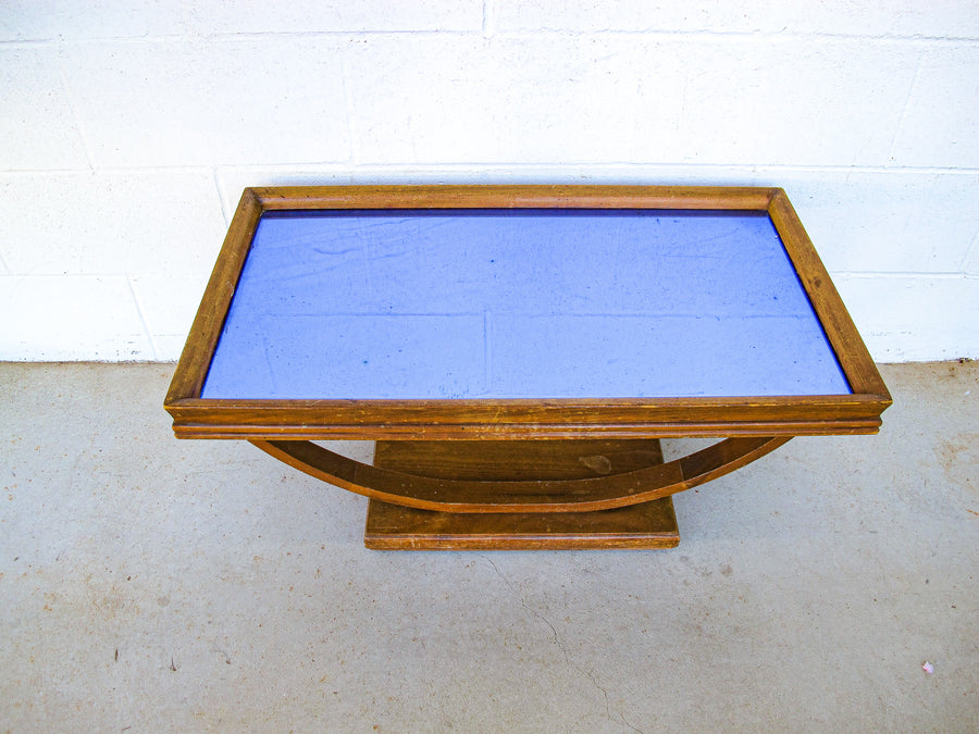 Blue Mirrored Coffee Table