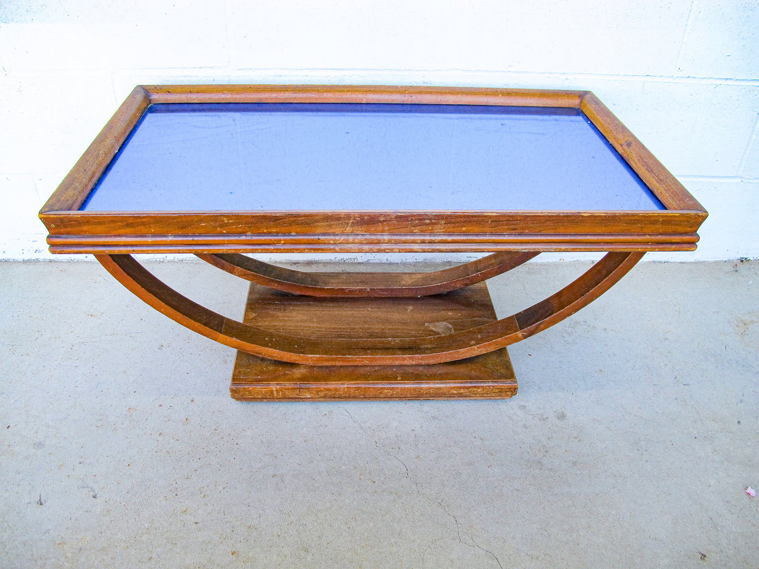 Blue Mirrored Coffee Table