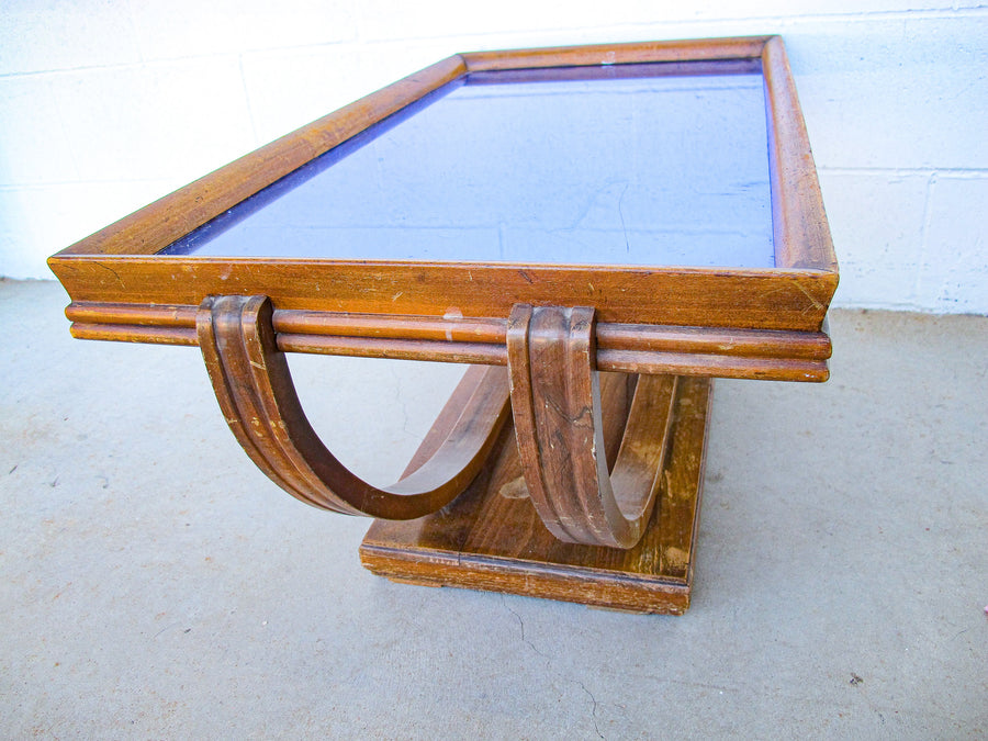 Blue Mirrored Coffee Table