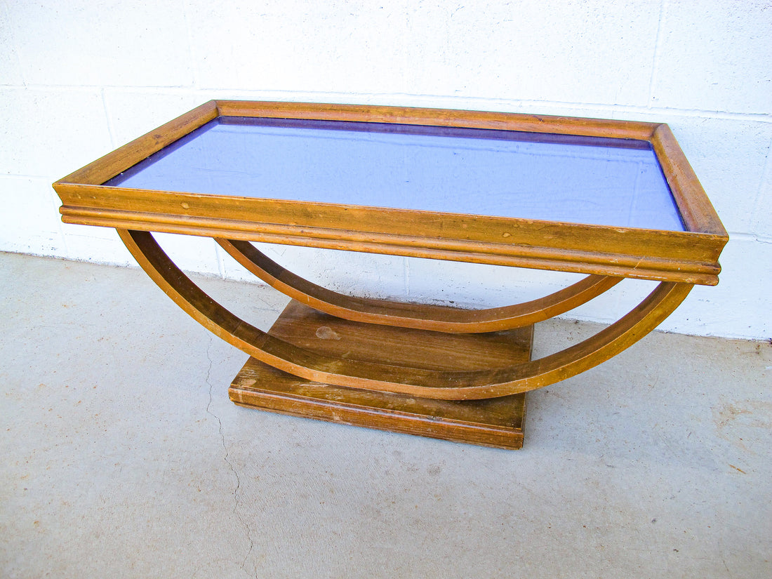 Blue Mirrored Coffee Table