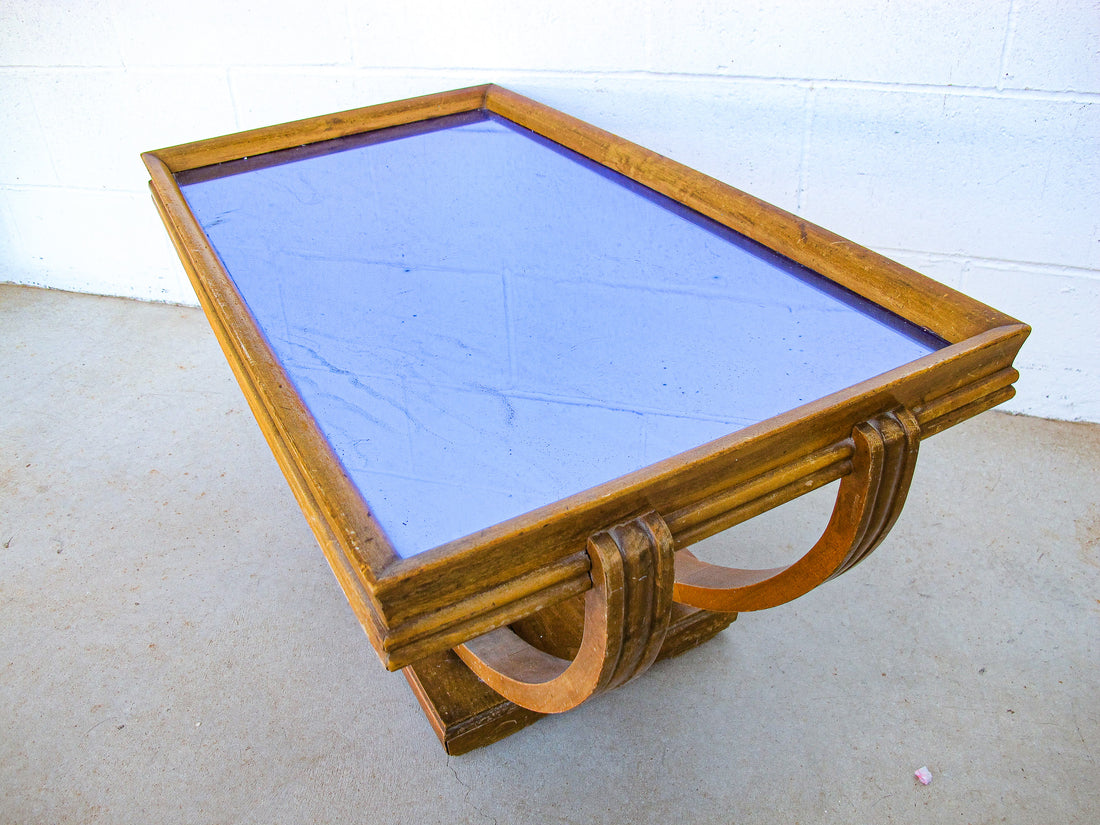 Blue Mirrored Coffee Table