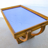 Blue Mirrored Coffee Table