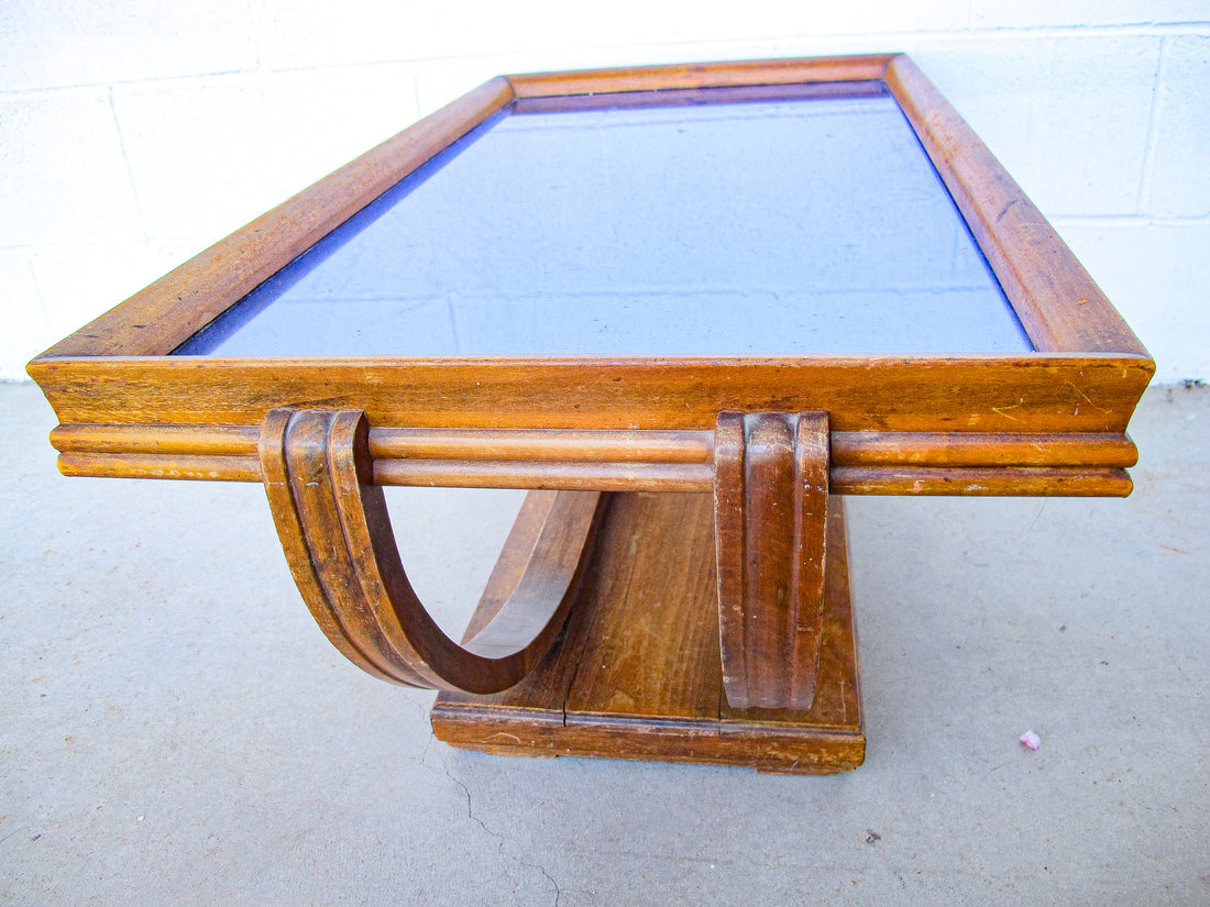 Blue Mirrored Coffee Table