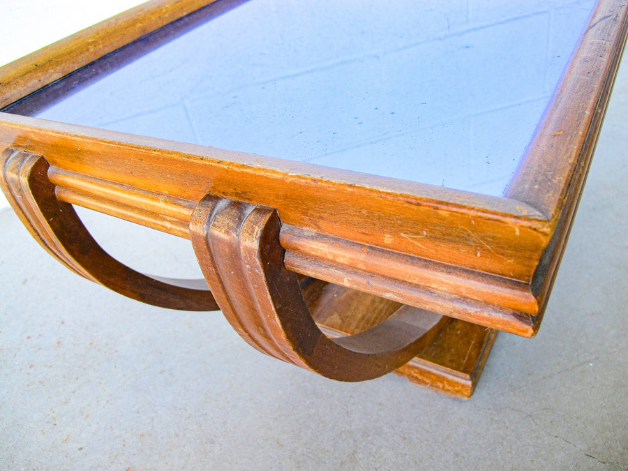 Blue Mirrored Coffee Table