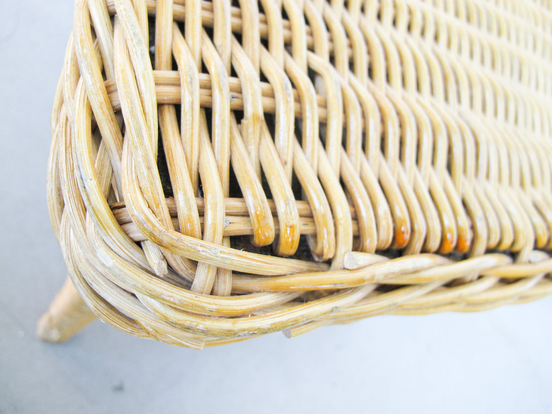 Woven Two-Tier Wicker Rattan Coffee Table