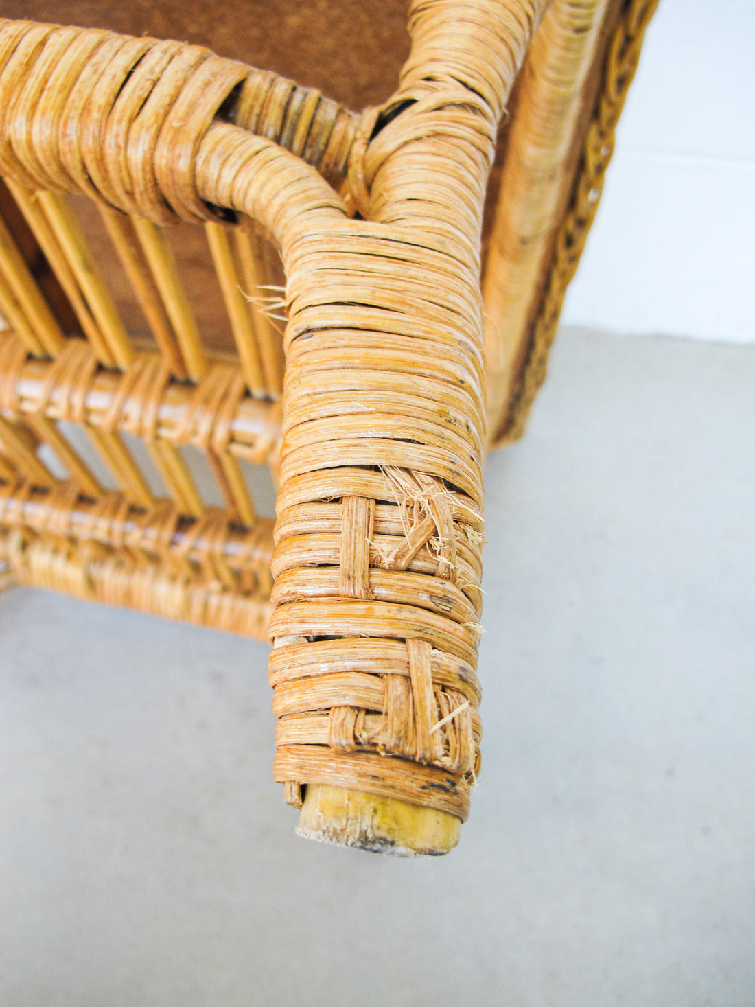 Woven Two-Tier Wicker Rattan Coffee Table