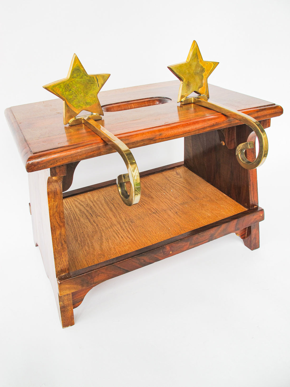 Brass Star Stocking Holder Hooks Set of 2
