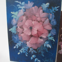 1980s Retro Floral Flower Paintings by Lowell Speers