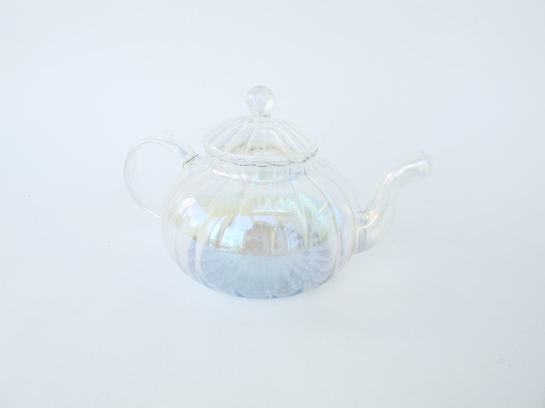 Prismatic Glass Curved Tea Pot