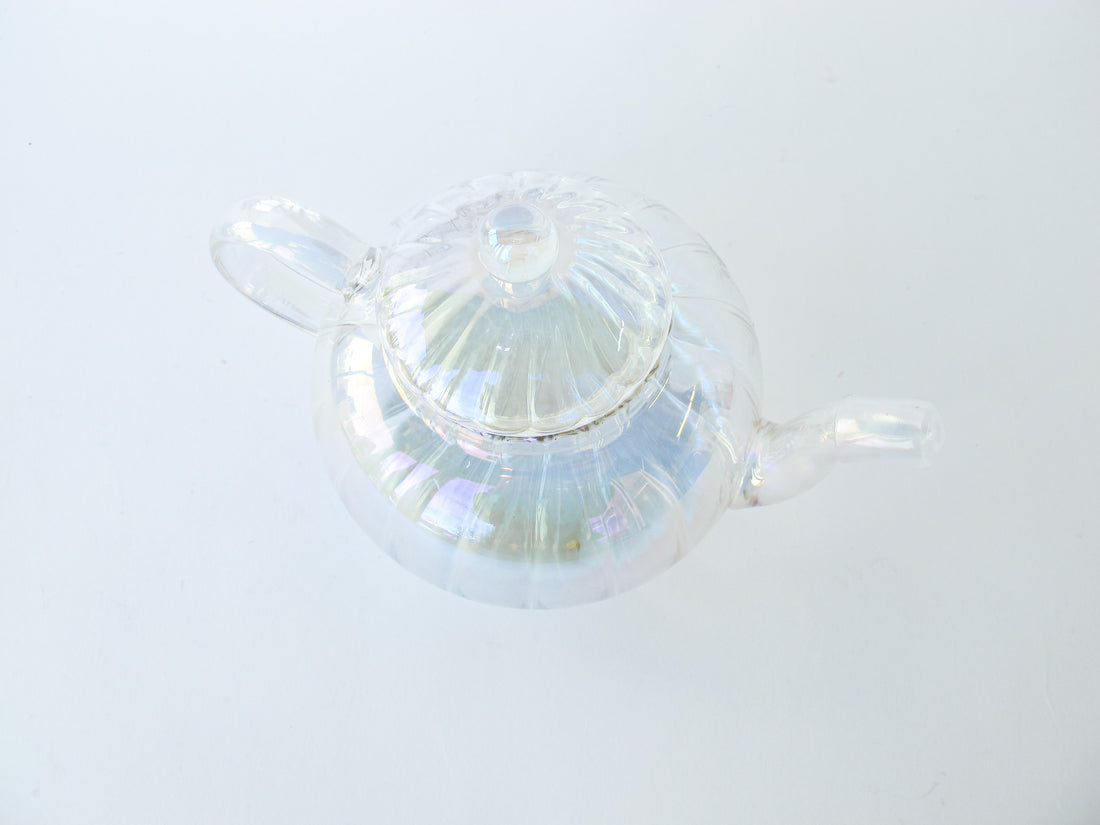 Prismatic Glass Curved Tea Pot