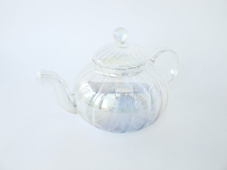 Prismatic Glass Curved Tea Pot