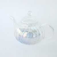 Prismatic Glass Curved Tea Pot