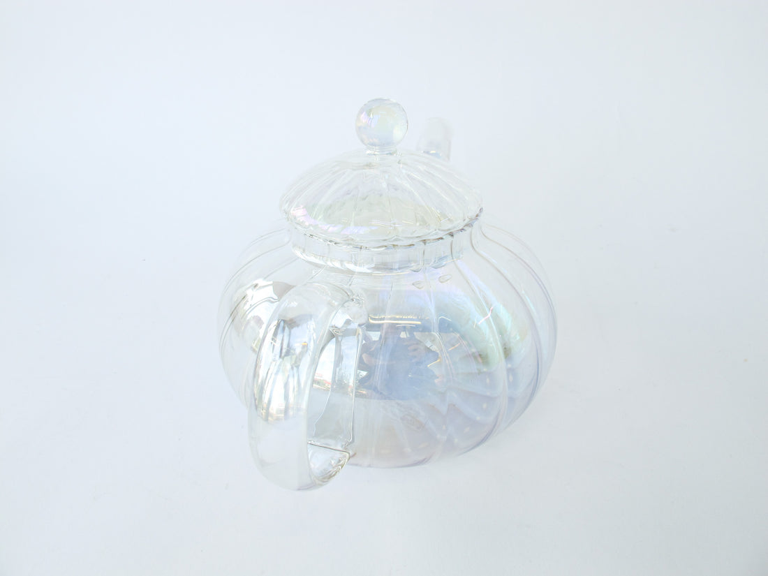 Prismatic Glass Curved Tea Pot