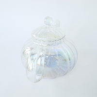 Prismatic Glass Curved Tea Pot