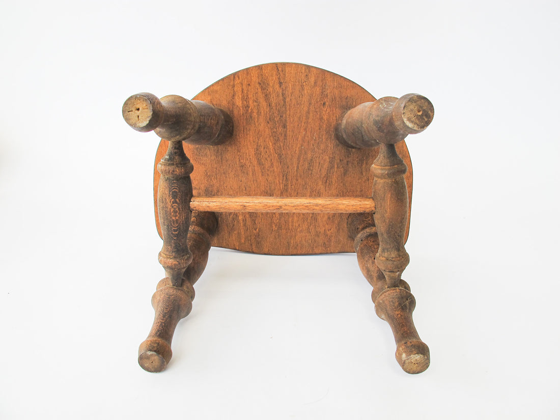 Spindle Back Hand Crafted Wood Stool