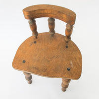 Spindle Back Hand Crafted Wood Stool