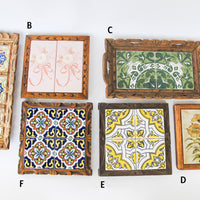 Mexican Tile Tivets and Trays Vintage (Sold Separately)