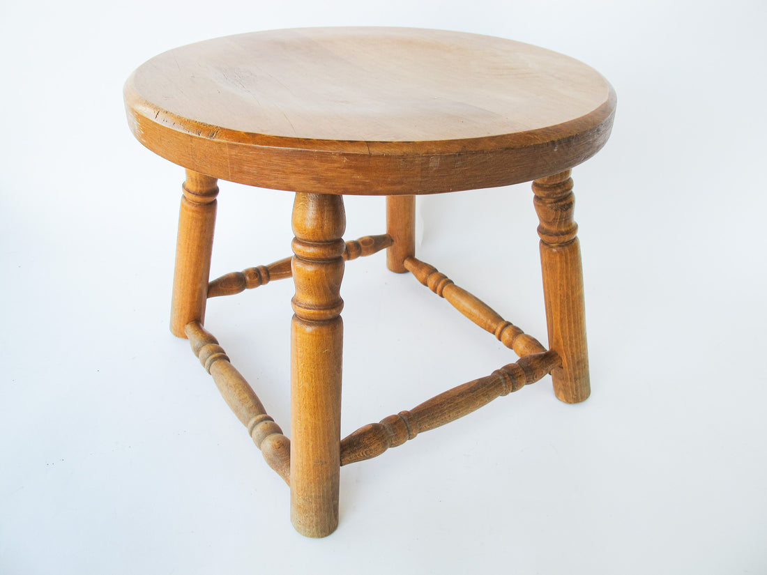 Solid Wood Round Stool