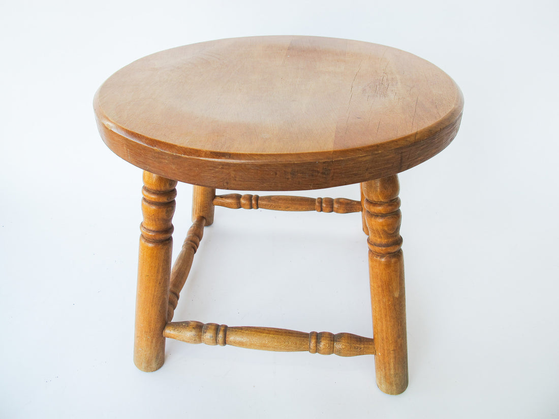 Solid Wood Round Stool