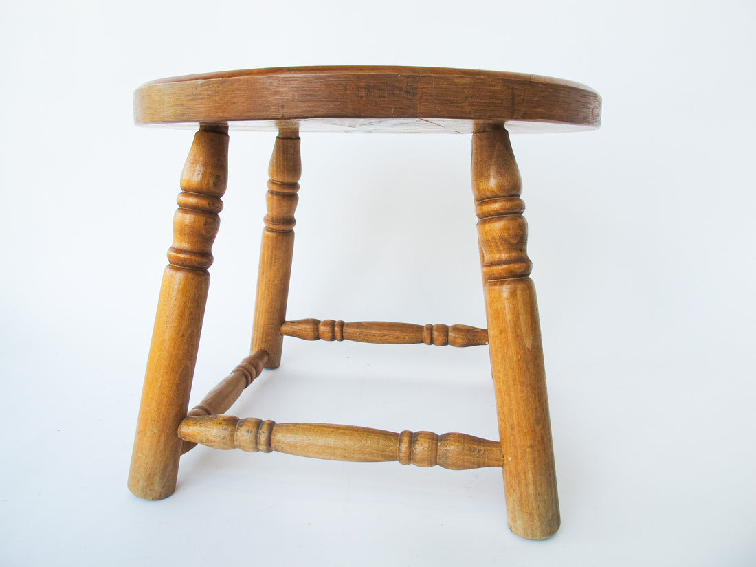 Solid Wood Round Stool