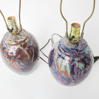 Funihiro Ceramic Lamp Bases with Bright Color Drip Glaze Finish (Sold Separately)