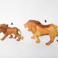 Handcarved Wood Lion Figures (Each Sold Separately)