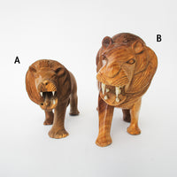 Handcarved Wood Lion Figures (Each Sold Separately)