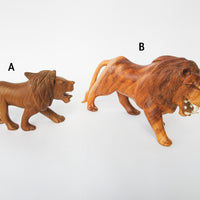 Handcarved Wood Lion Figures (Each Sold Separately)