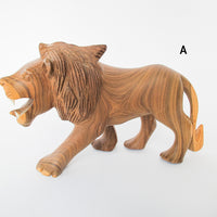 Handcarved Wood Lion Figures (Each Sold Separately)