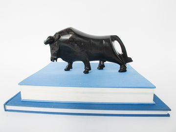 Black Onyx Marble Stone Bull