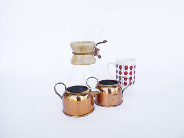 Chemex pyrex glass coffee pour over strawberry porcelain ceramic mug coppercraft guild sugar and creamer set tea set coffee set vintage 