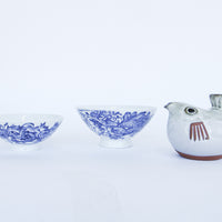 Japanese Illustrator Ramen Bowls bone china porcelain ceramic pufferfish vintage made in Japan