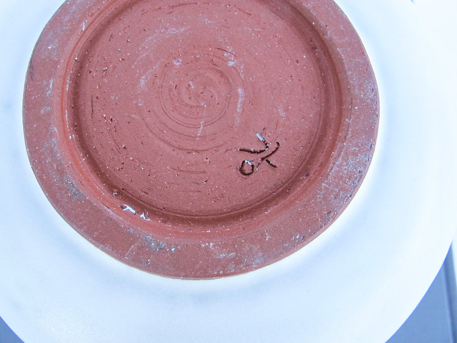 Oregon Made Red Clay White Ceramic Plant Pot