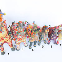 Rajasthani Fabric stuffed Horses Vintage Embroidered Animals India (Sold Separately)