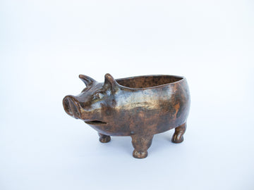 Sculpted Clay Studio Pottery Pig Dish