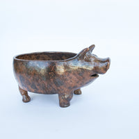 Sculpted Clay Studio Pottery Pig Dish