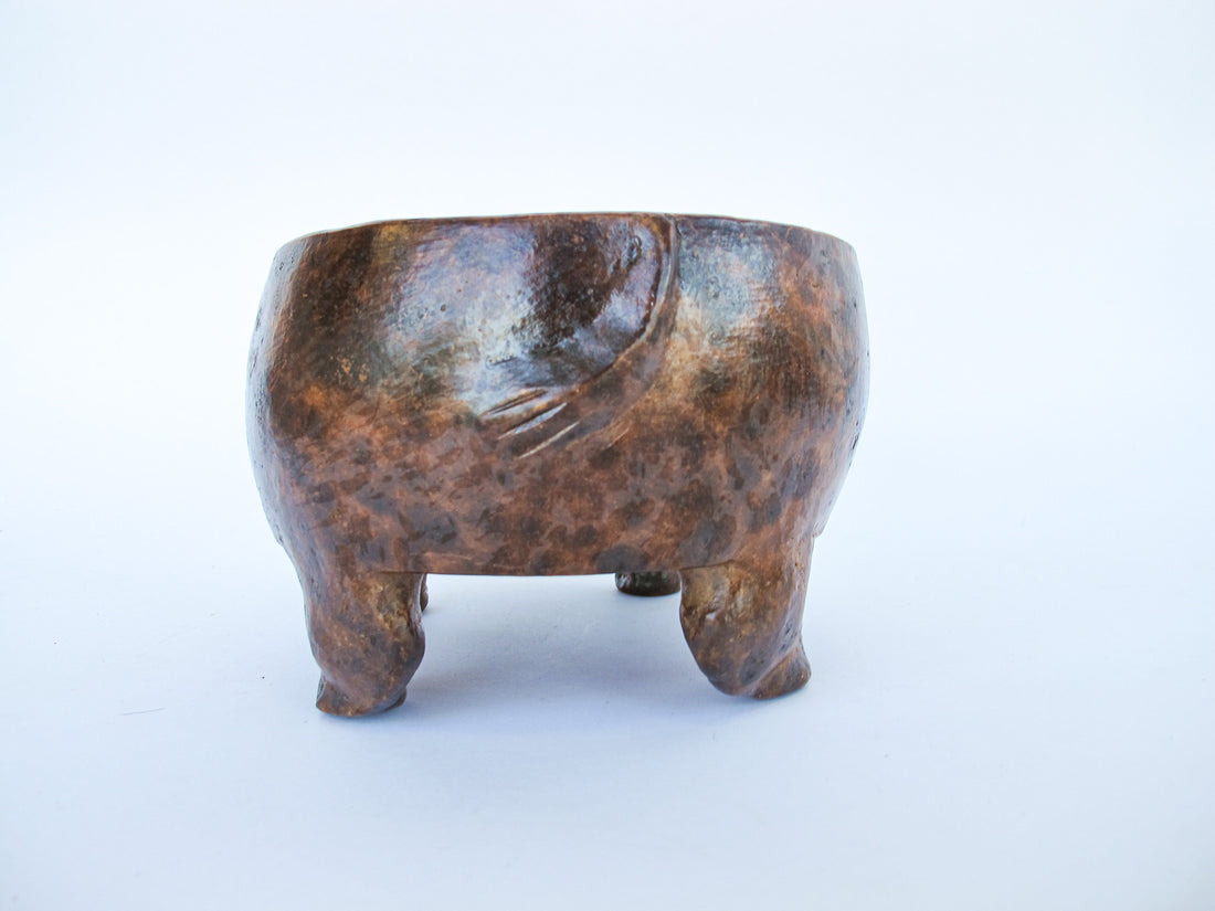 Sculpted Clay Studio Pottery Pig Dish