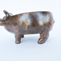 Sculpted Clay Studio Pottery Pig Dish