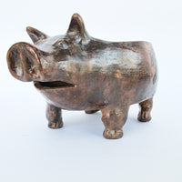 Sculpted Clay Studio Pottery Pig Dish