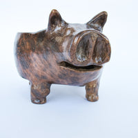 Sculpted Clay Studio Pottery Pig Dish