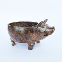 Sculpted Clay Studio Pottery Pig Dish