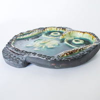 Ceramic Owl Tray Trivet Vintage
