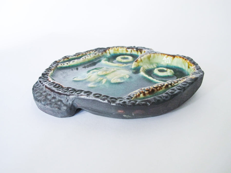Ceramic Owl Tray Trivet Vintage