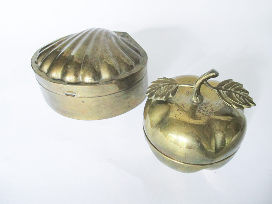 Persimmon and Shell Brass Box Sold Separately